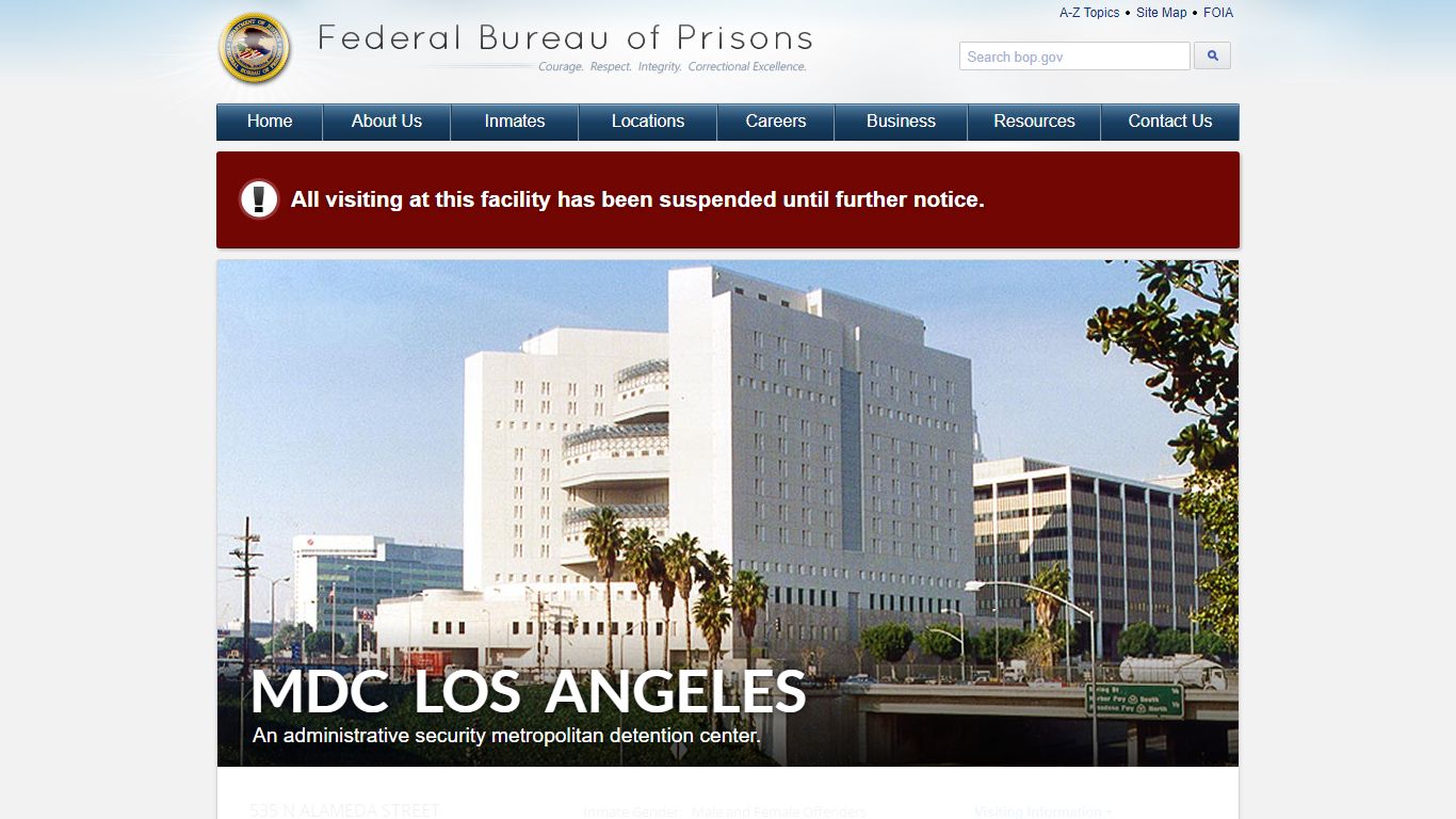 MDC Los Angeles - Federal Bureau of Prisons